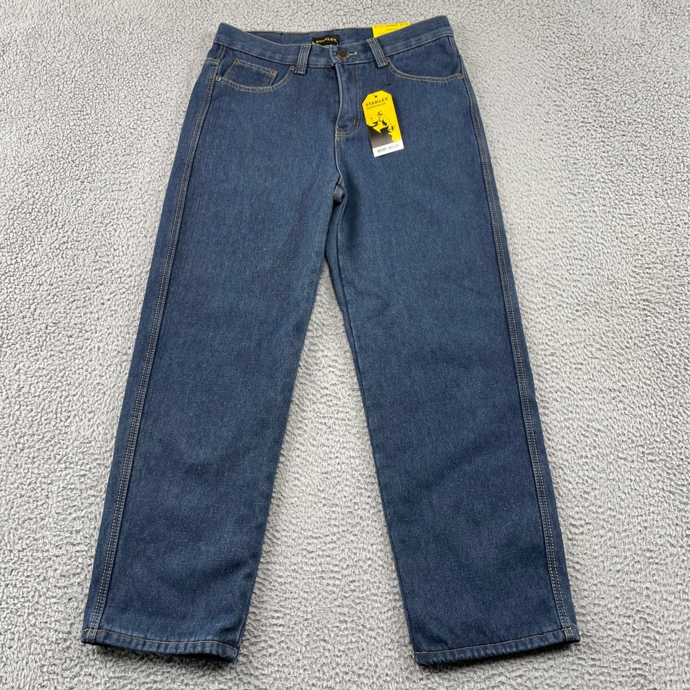 Stanley Jeans Mens 32x30 Blue Workwear Fleece Lined Denim Rugged Work Pants